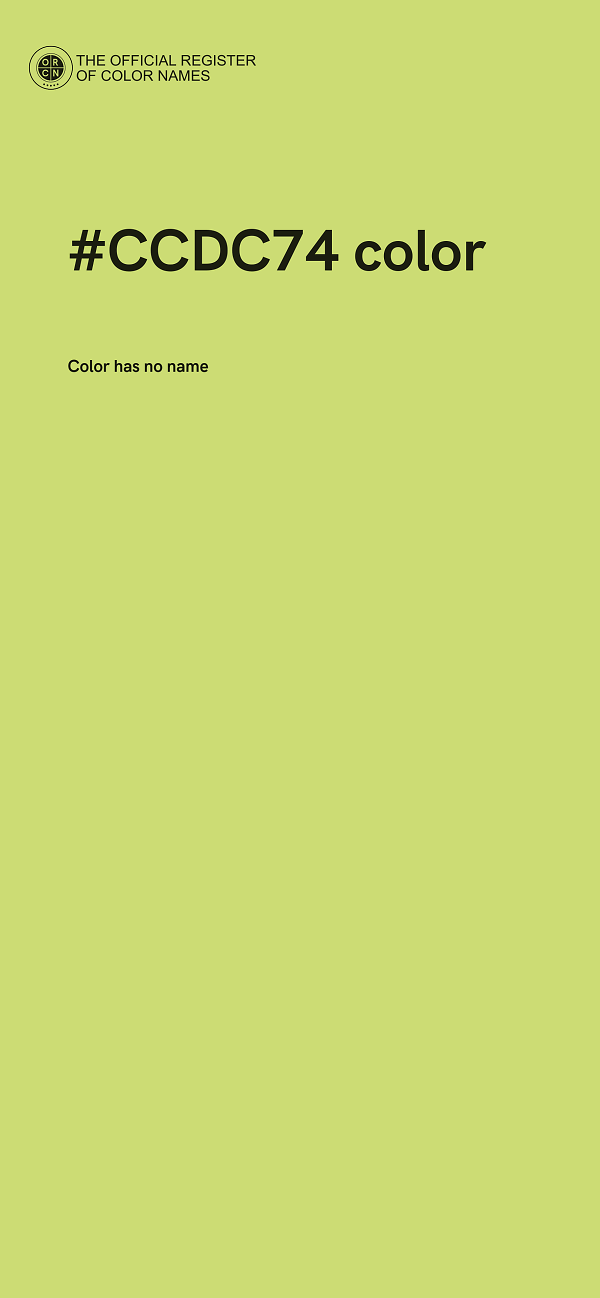 #CCDC74 color image