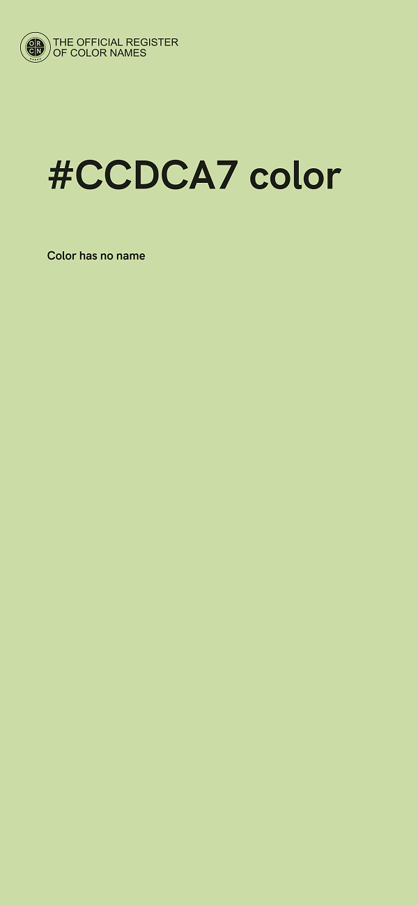 #CCDCA7 color image