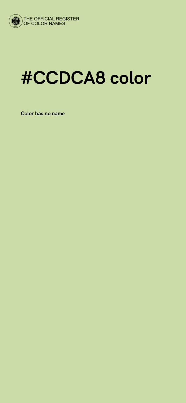 #CCDCA8 color image