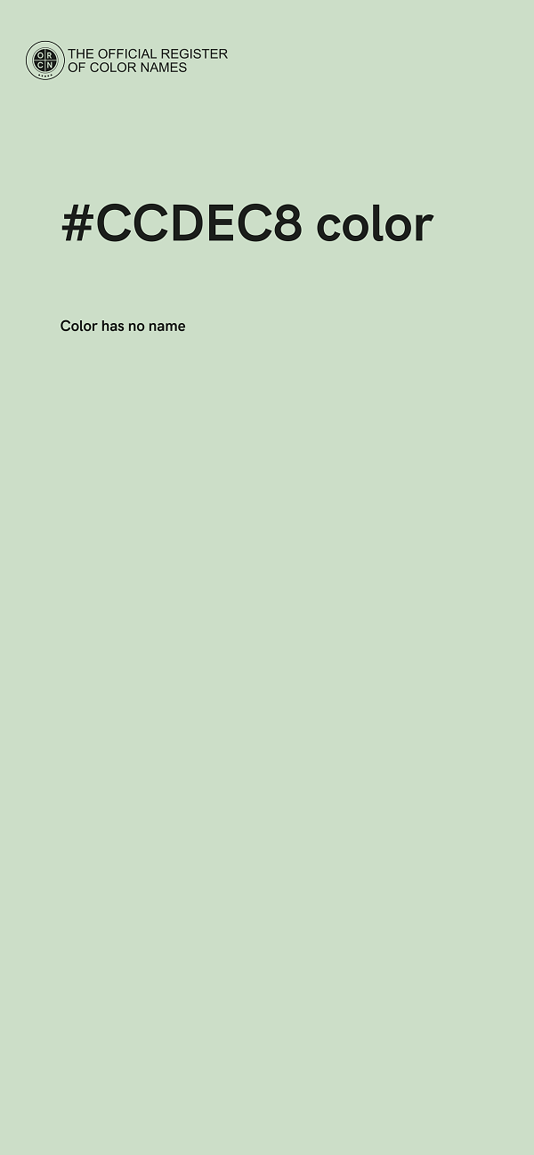 #CCDEC8 color image