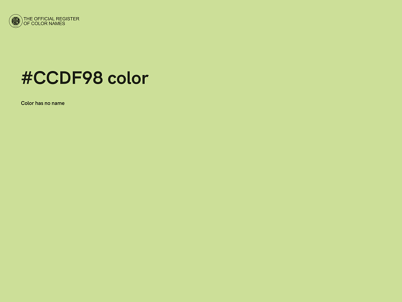#CCDF98 color image