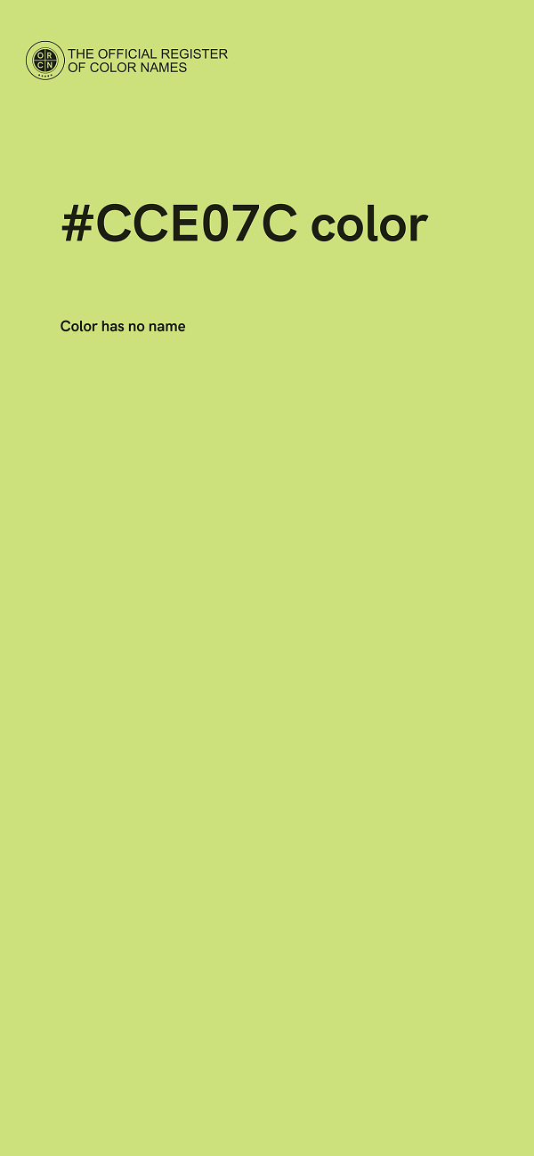 #CCE07C color image
