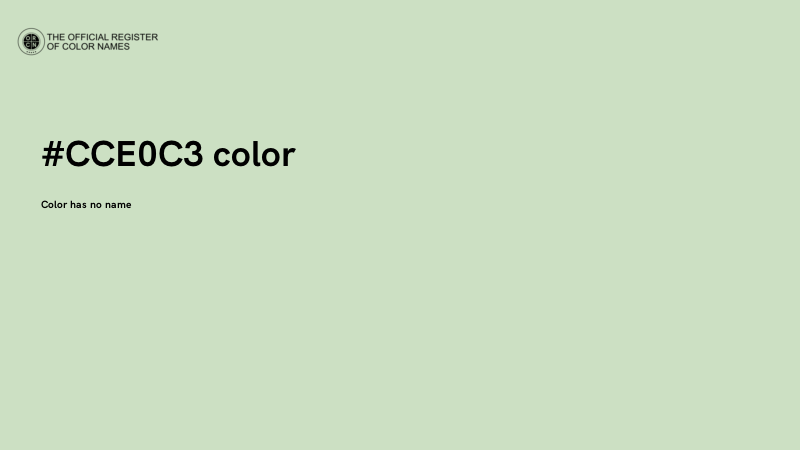 #CCE0C3 color image