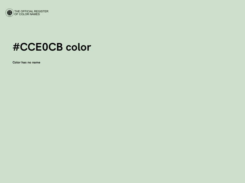 #CCE0CB color image