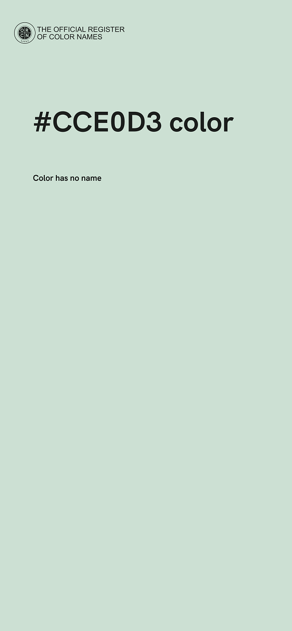 #CCE0D3 color image