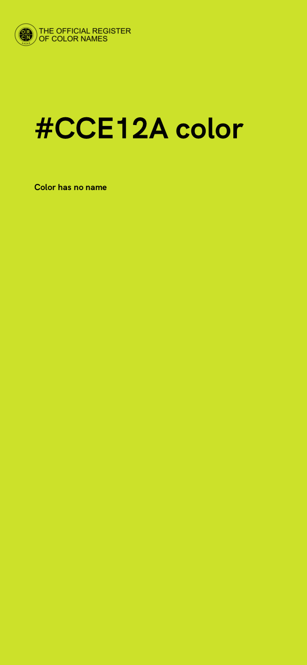 #CCE12A color image