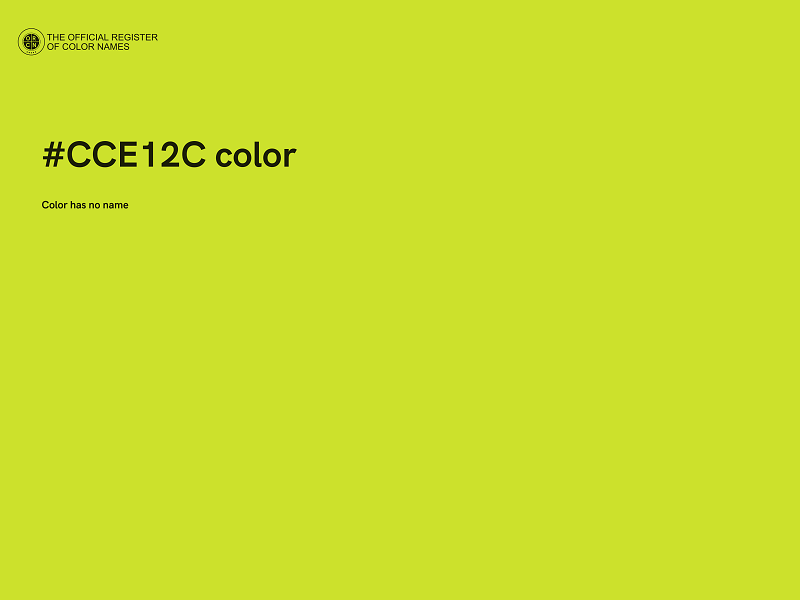 #CCE12C color image