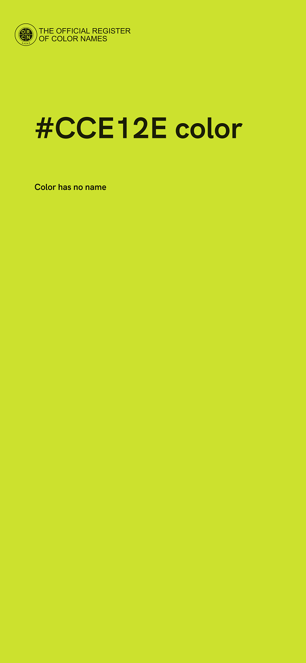 #CCE12E color image