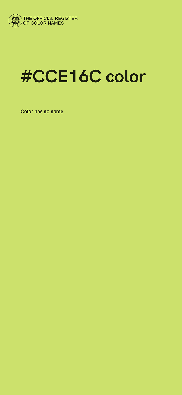 #CCE16C color image