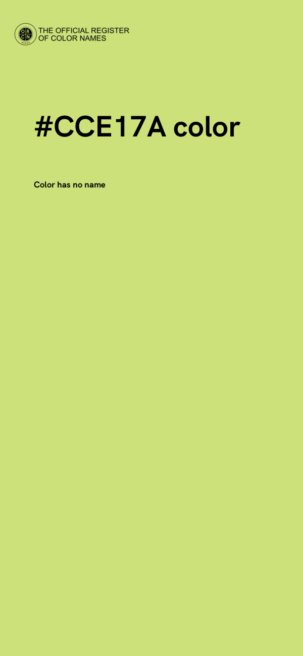 #CCE17A color image