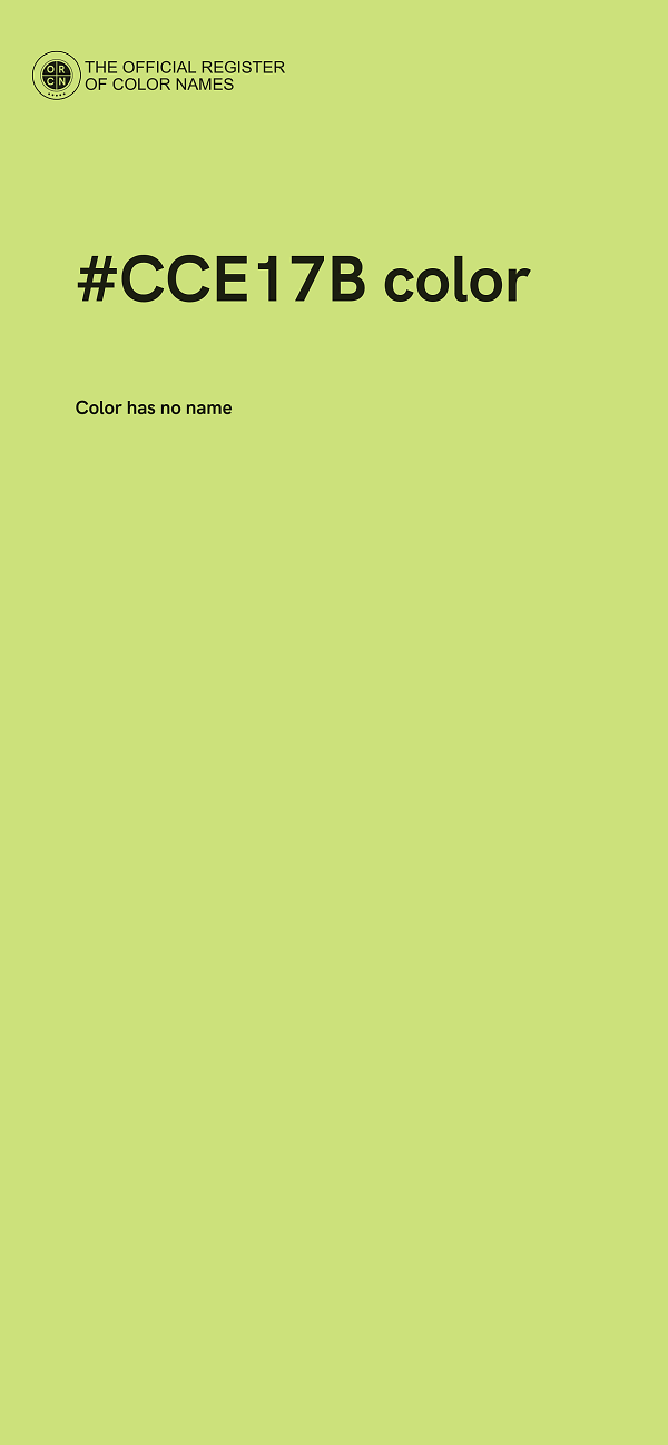 #CCE17B color image
