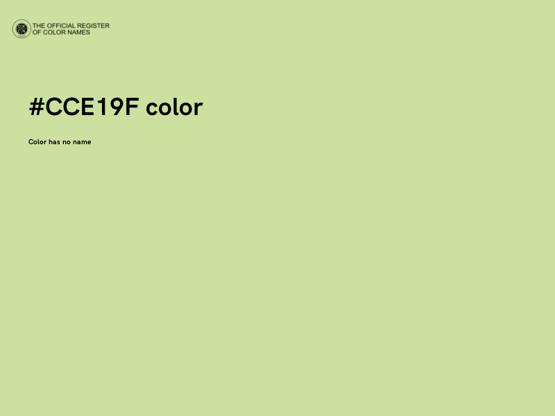 #CCE19F color image