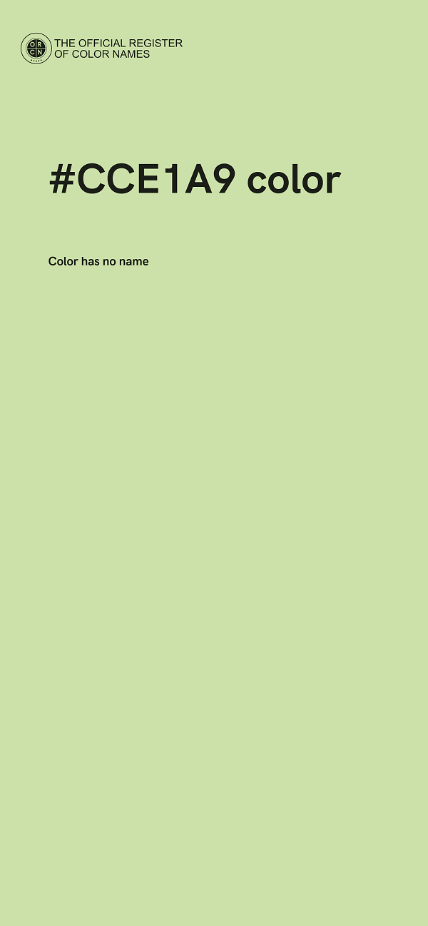 #CCE1A9 color image