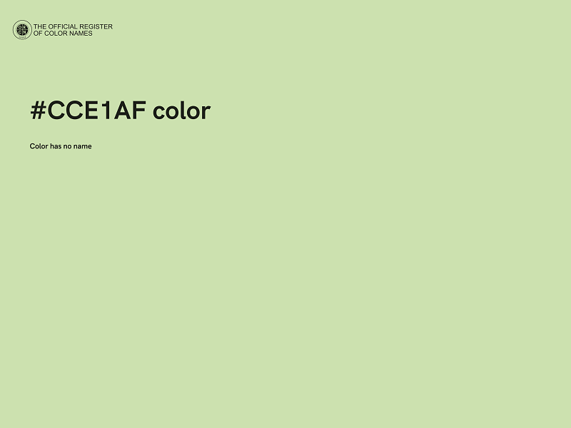 #CCE1AF color image