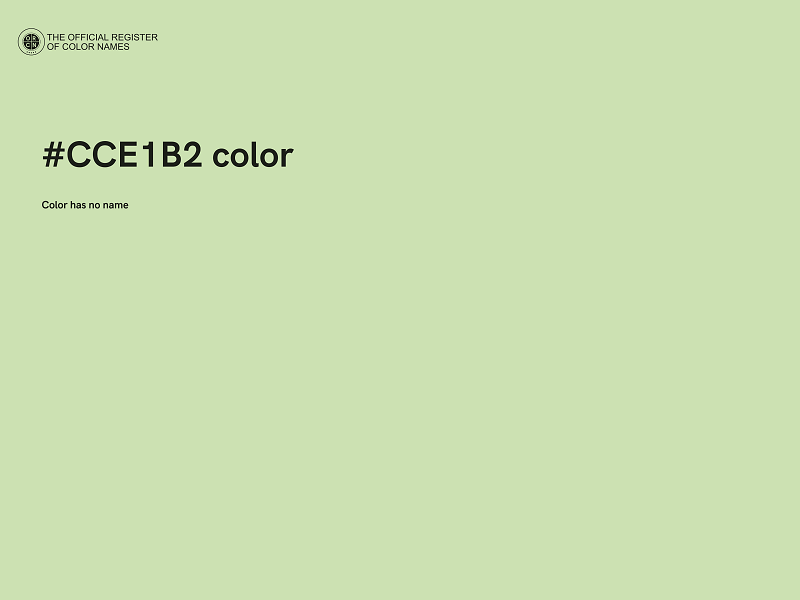 #CCE1B2 color image