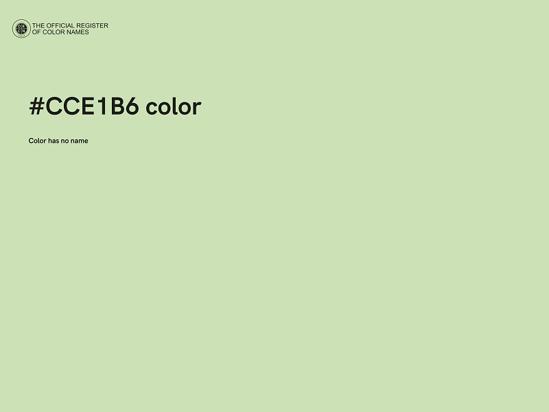#CCE1B6 color image