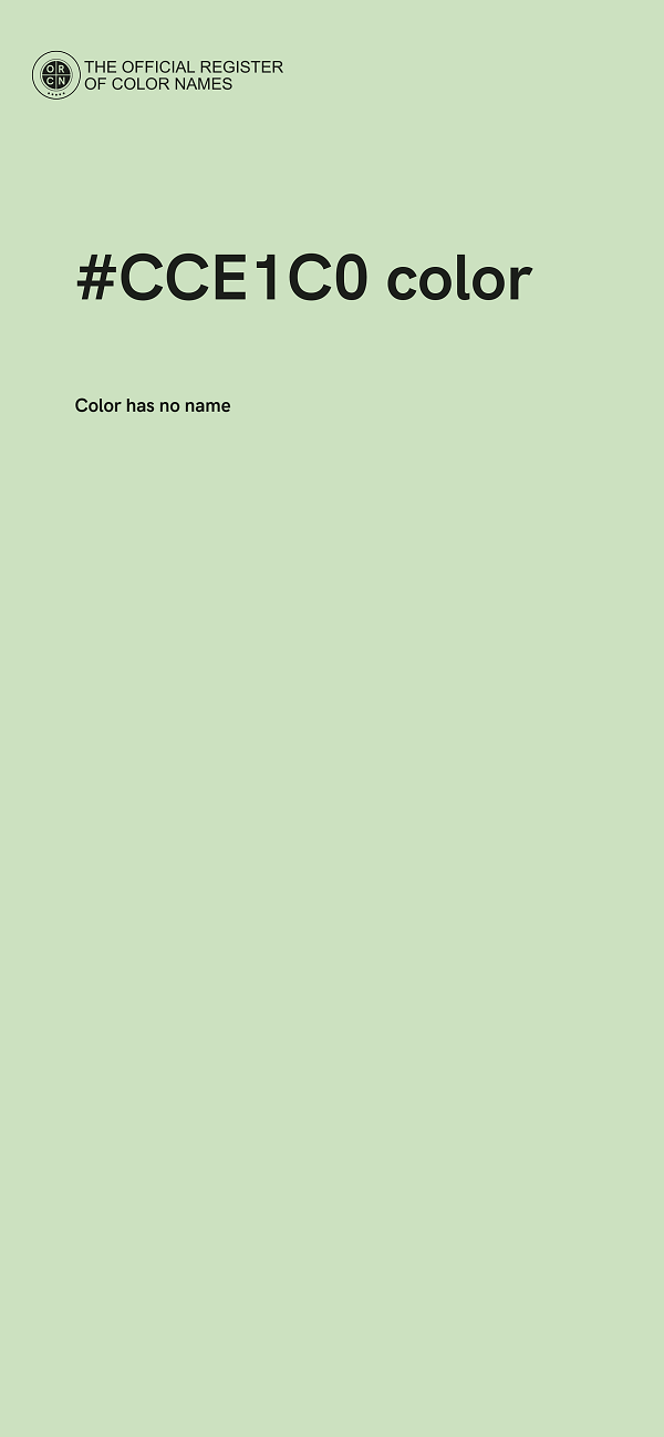 #CCE1C0 color image