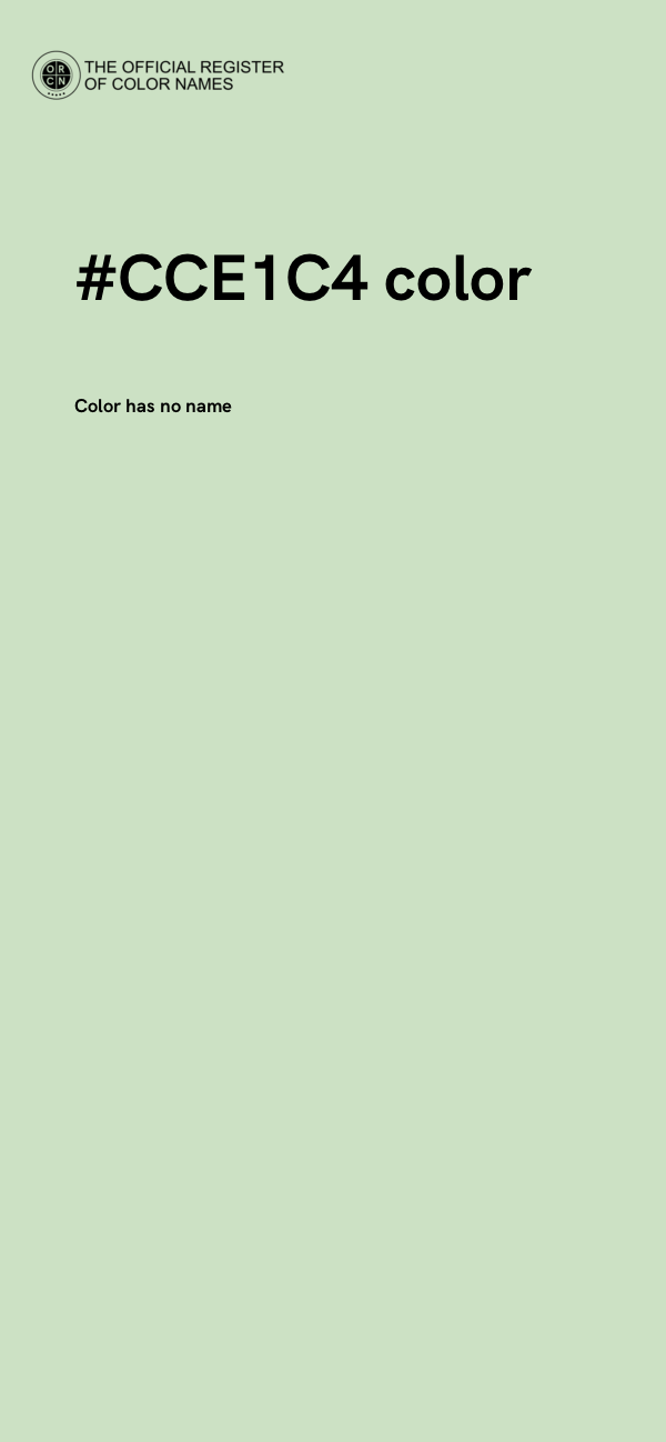 #CCE1C4 color image