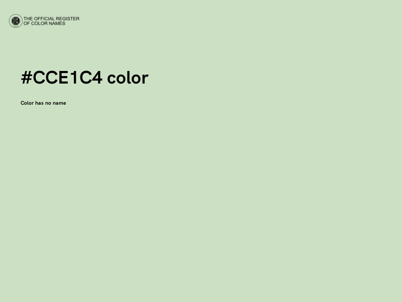 #CCE1C4 color image
