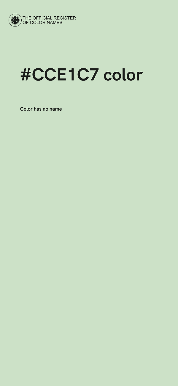 #CCE1C7 color image
