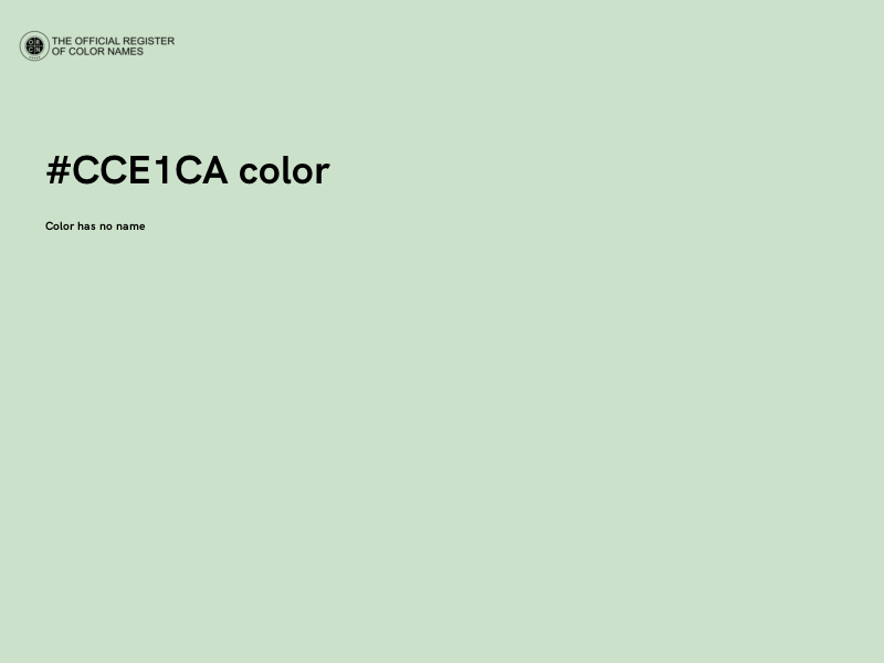 #CCE1CA color image