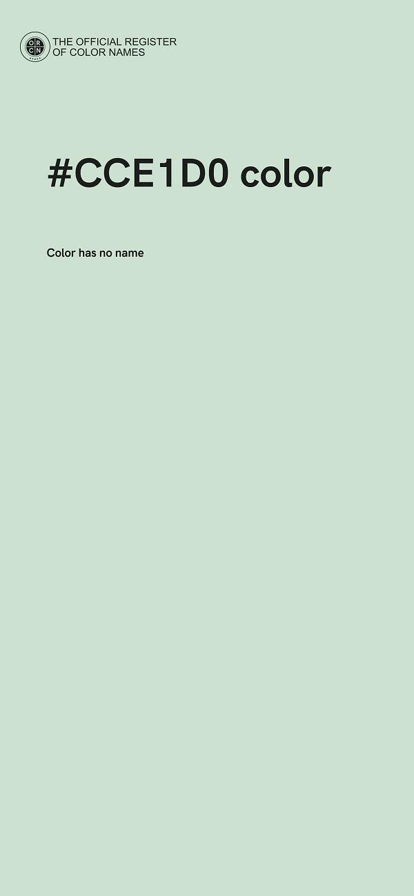 #CCE1D0 color image