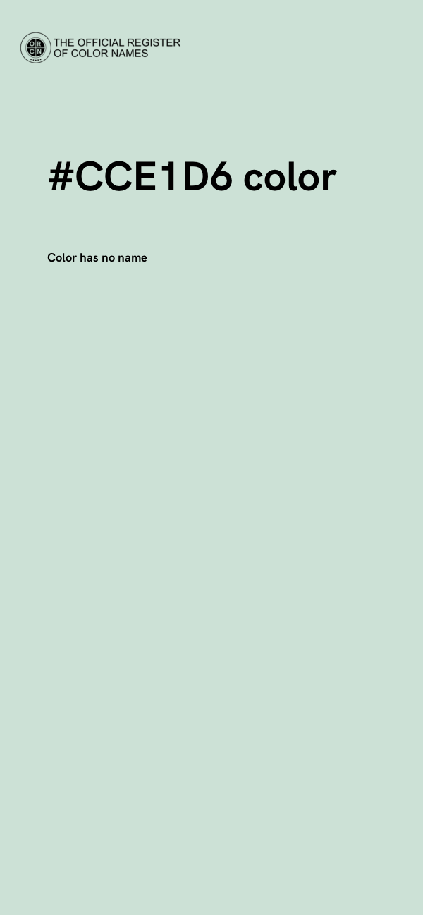 #CCE1D6 color image
