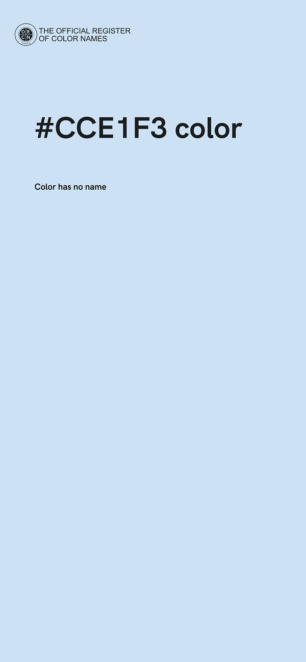 #CCE1F3 color image