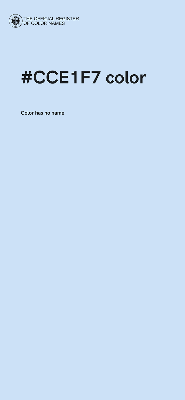 #CCE1F7 color image