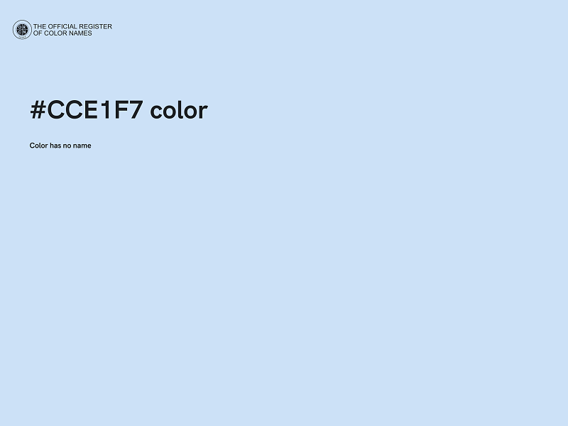 #CCE1F7 color image