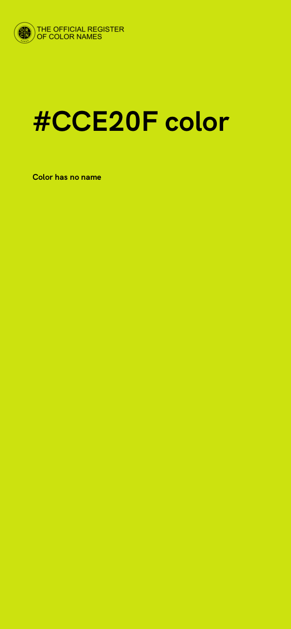 #CCE20F color image