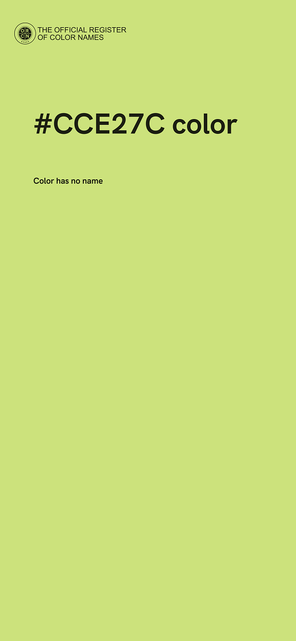 #CCE27C color image