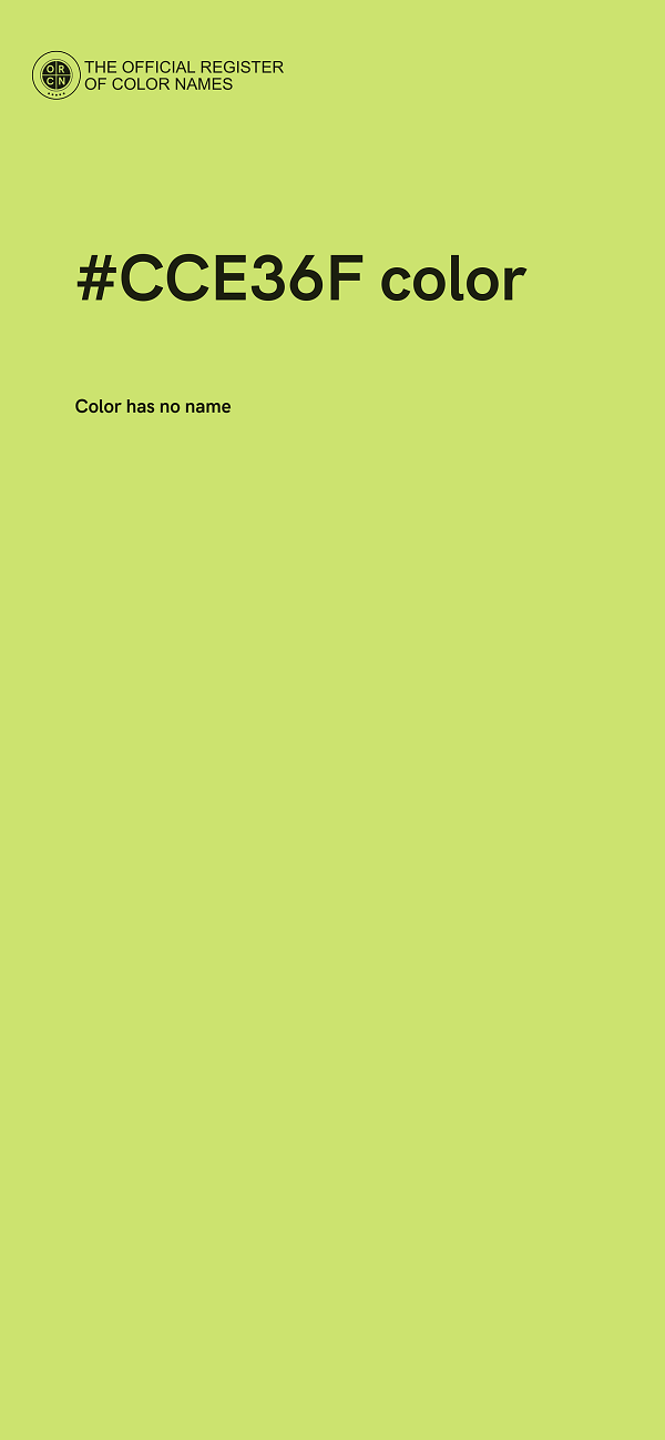 #CCE36F color image