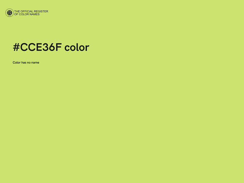 #CCE36F color image