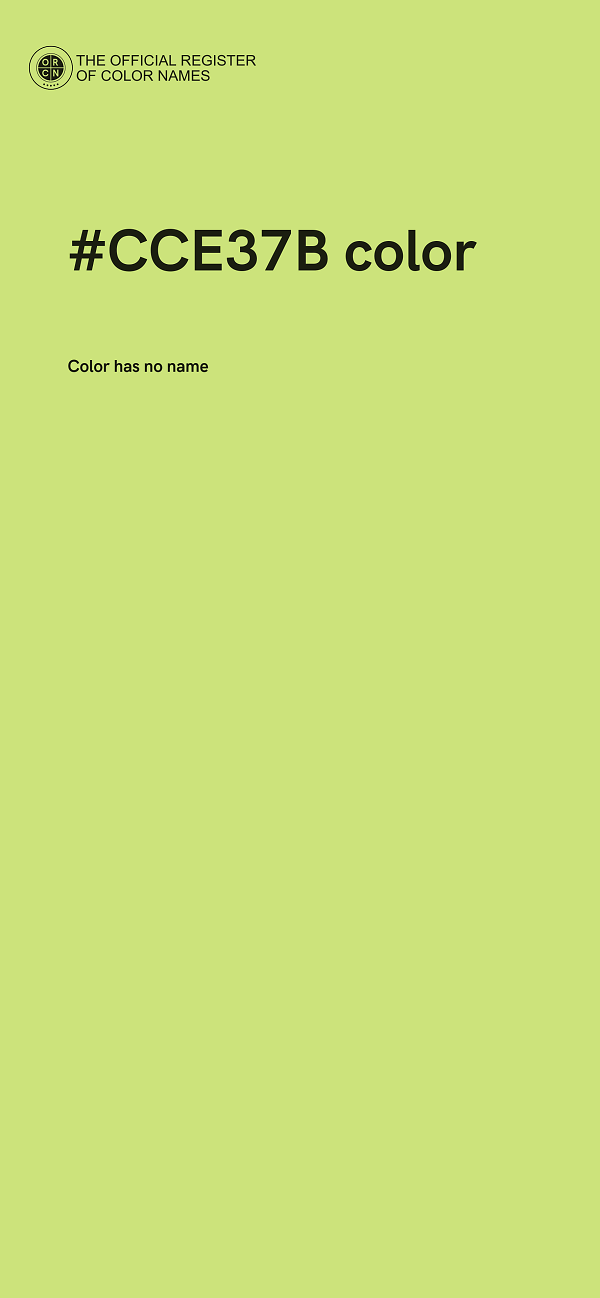 #CCE37B color image