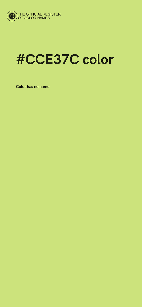 #CCE37C color image