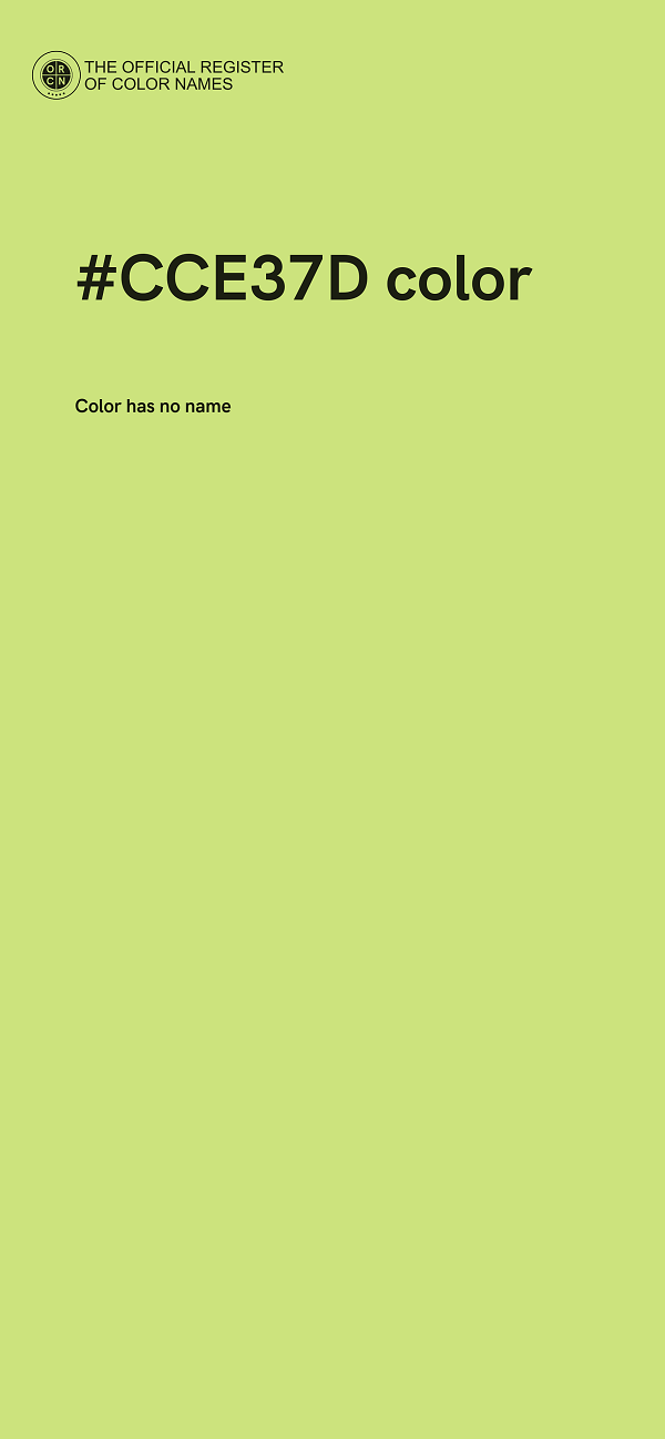 #CCE37D color image