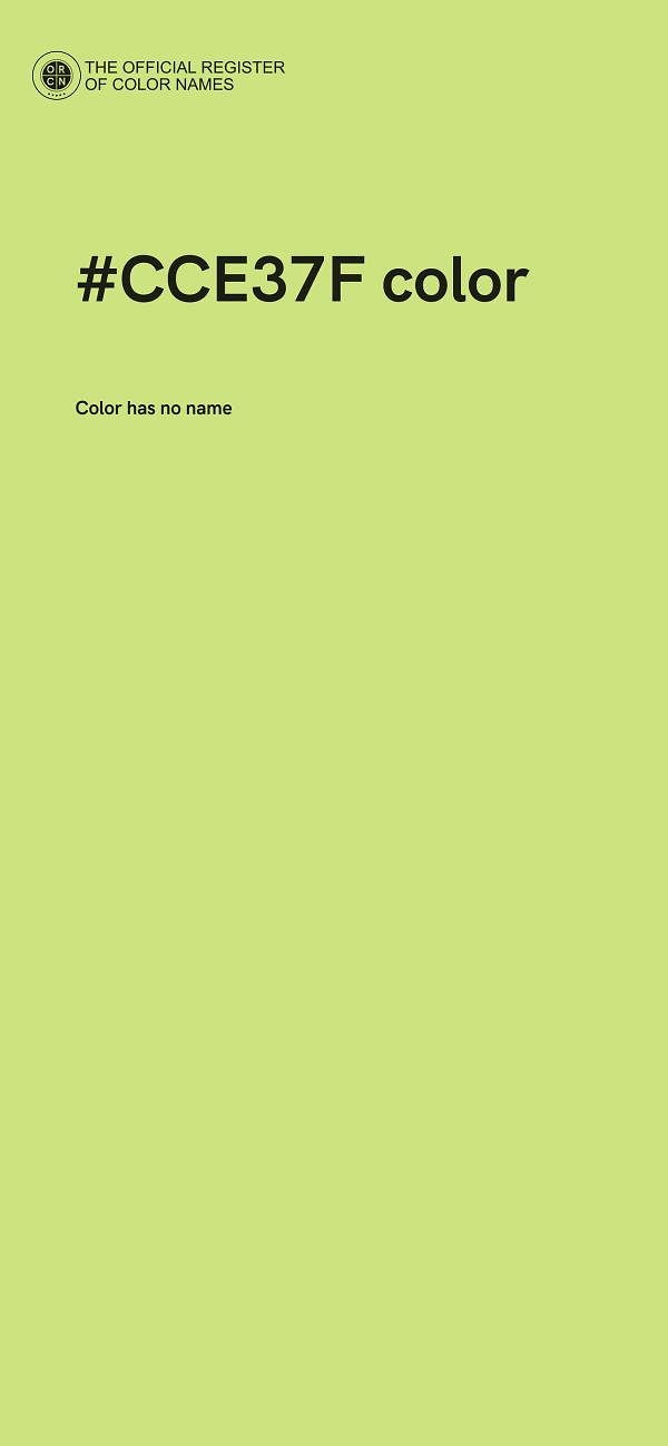 #CCE37F color image