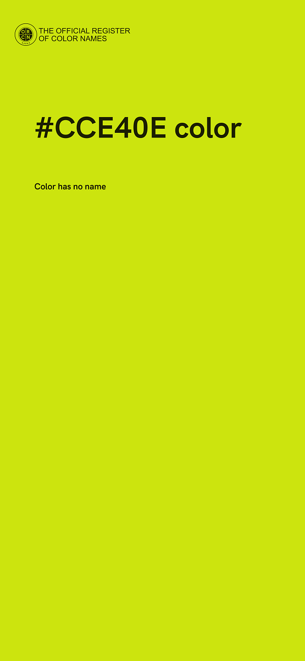 #CCE40E color image