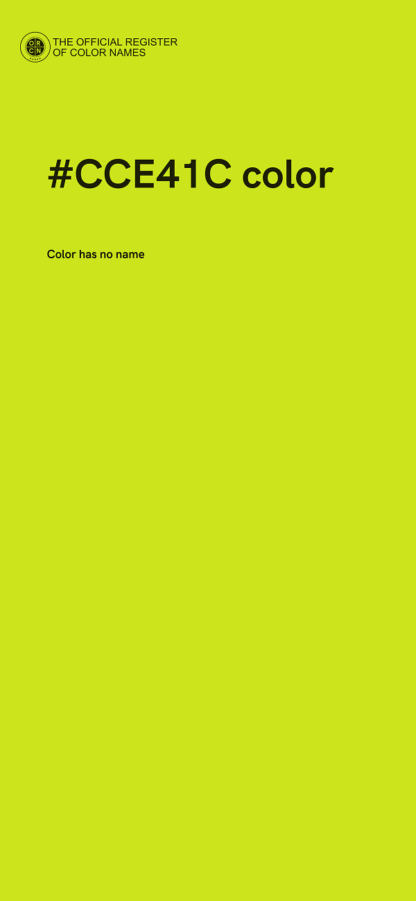 #CCE41C color image
