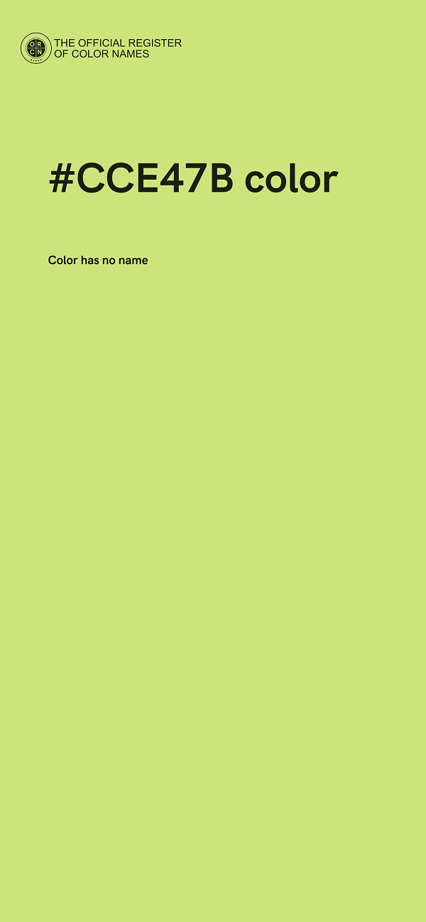 #CCE47B color image