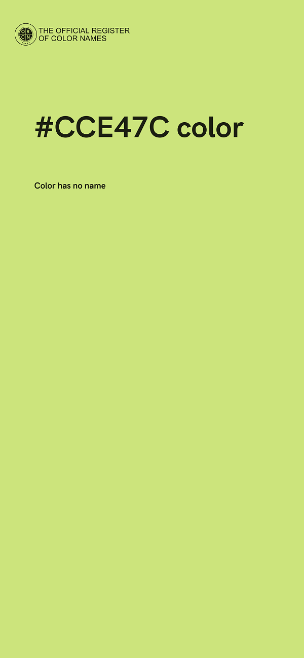 #CCE47C color image