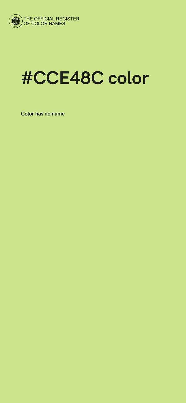#CCE48C color image