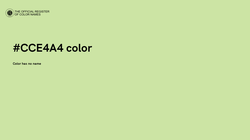#CCE4A4 color image