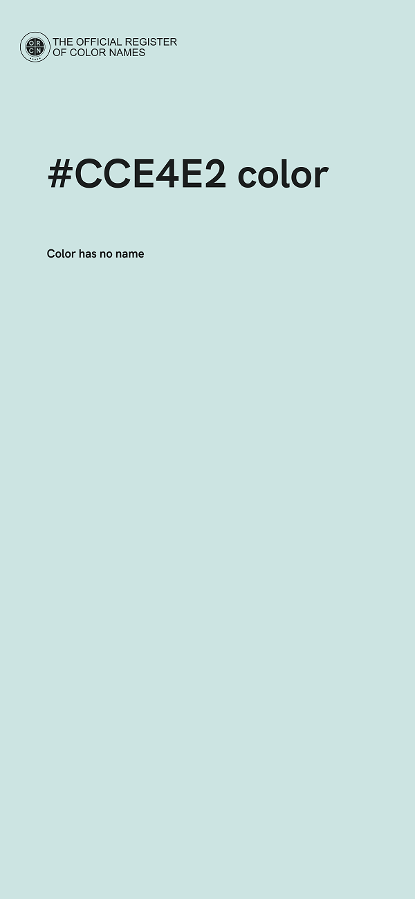 #CCE4E2 color image