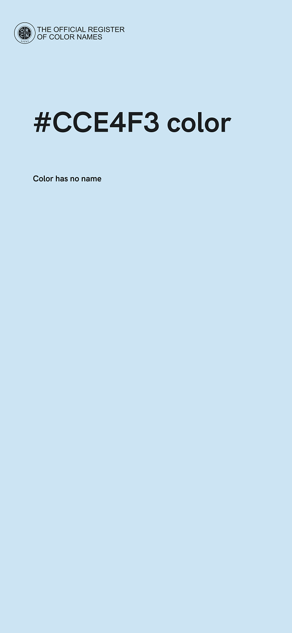 #CCE4F3 color image