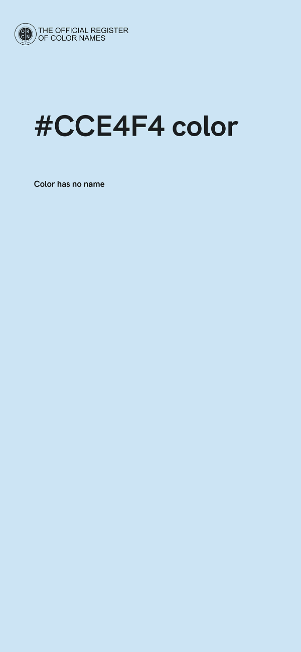 #CCE4F4 color image