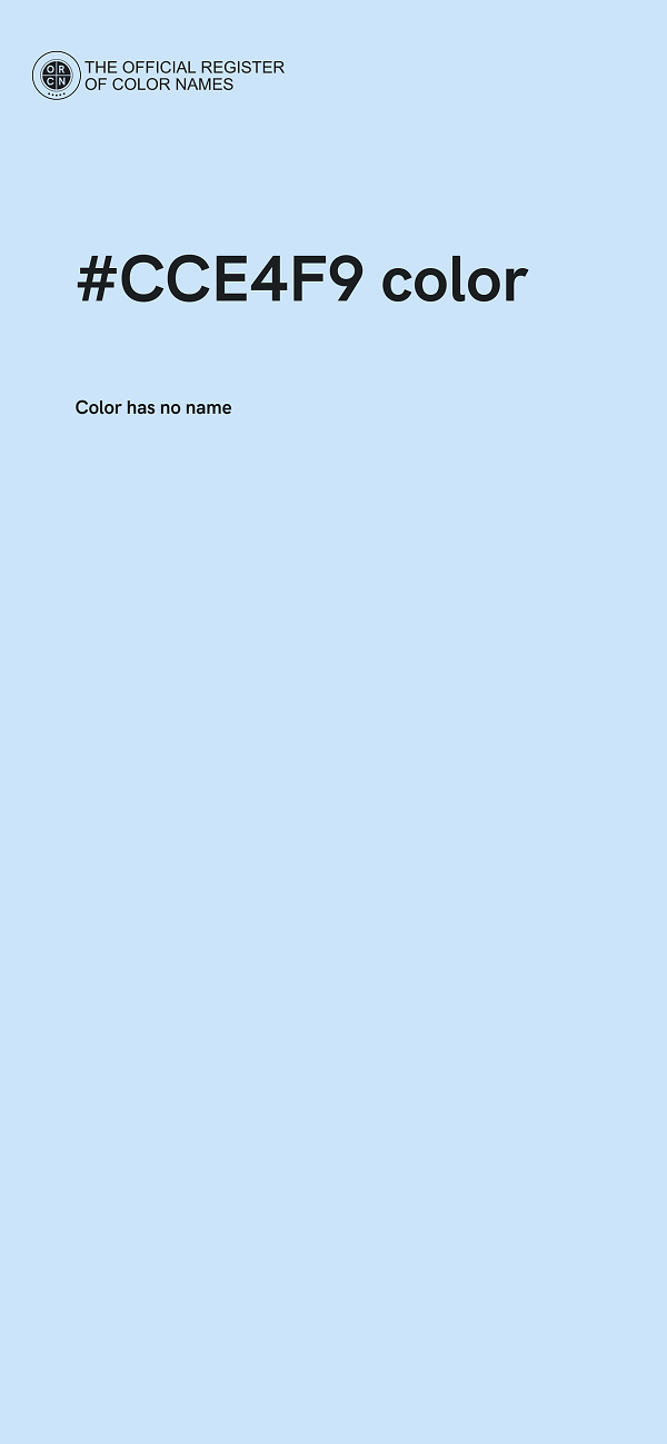 #CCE4F9 color image