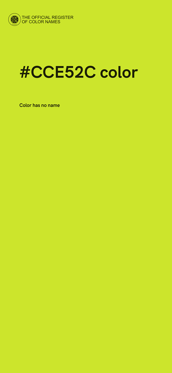 #CCE52C color image