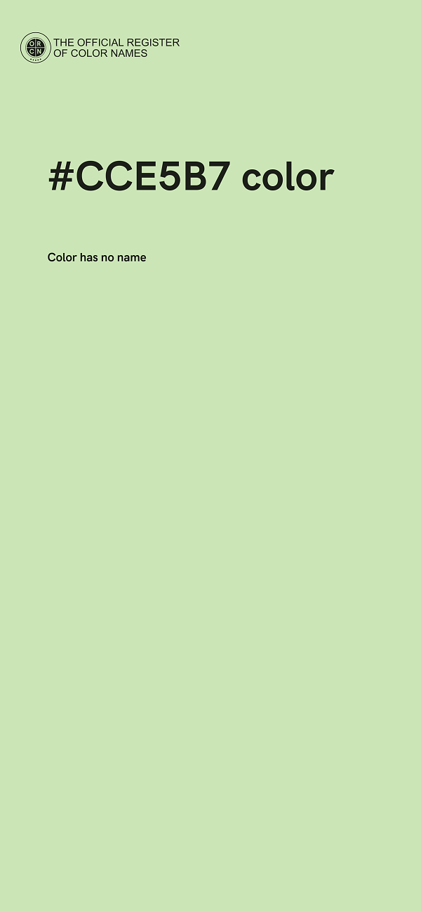 #CCE5B7 color image